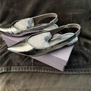 Madden Girl Silver Slingback Heels